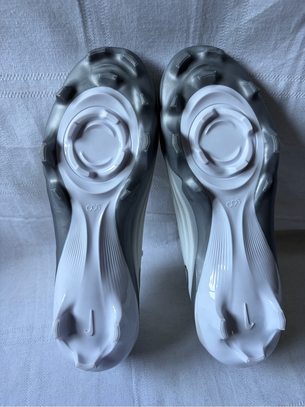 Nike Vapor Speed 3 Football Cleats White Silver Grey Men’s Size 10 FB3303-100 - Picture 5 of 8